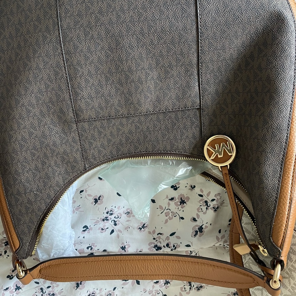 Brown and tan Medium sized bag.